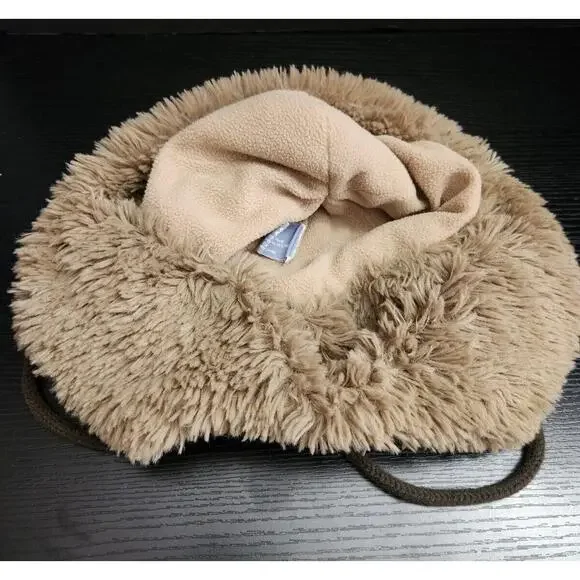 Life‎ Is Good Trapper Hat Cap Beanie Brown Orange Faux Fur - Picture 4 of 6